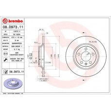 08.D973.11 BREMBO Гальмівний диск