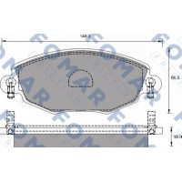 FO 684581 FOMAR Friction Комплект гальмівних колодок дисковий гальм