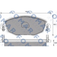 FO 684581 FOMAR Friction Комплект гальмівних колодок дисковий гальм