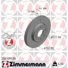 250.1391.20 ZIMMERMANN Гальмівний диск