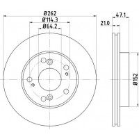 8DD 355 115-341 HELLA Гальмівний диск