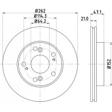 8DD 355 115-341 HELLA Гальмівний диск