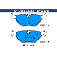 B1.G102-0308.2 GALFER Комплект гальмівних колодок дисковий гальм