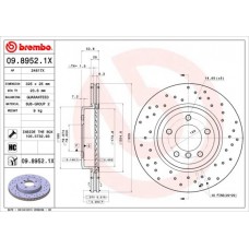 09.8952.1X BREMBO Гальмівний диск