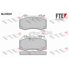 BL2565A1 FTE Комплект гальмівних колодок дисковий гальм