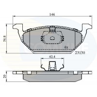 CBP0737 COMLINE Комплект гальмівних колодок дисковий гальм