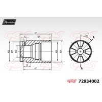72934002 MAXTECH Поршень корпус скоби гальма