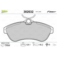 302032 VALEO КомплеК т гальмівних колодок, дискове гальмо