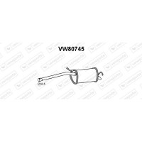 VW80745 VENEPORTE Глушник вихлопних газів кінцевий