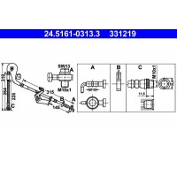 24.5161-0313.3 ATE Гальмівний шланг