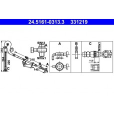 24.5161-0313.3 ATE Гальмівний шланг