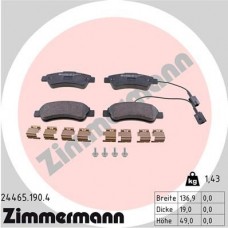 24465.190.4 ZIMMERMANN Комплект гальмівних колодок дисковий гальм
