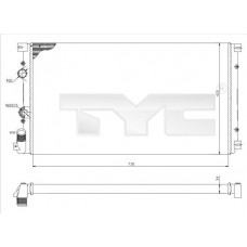 725-0030 TYC Радіатор охолодження двигуна