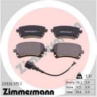 23326.175.1 ZIMMERMANN Комплект гальмівних колодок дисковий гальм
