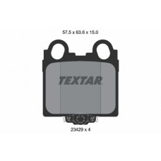 2342901 TEXTAR Комплект гальмівних колодок дисковий гальм