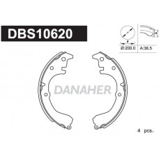 DBS10620 DANAHER Комплект гальмівних колодок