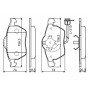0 986 494 050 BOSCH Комплект гальмівних колодок дисковий гальм