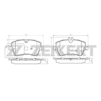BS-1041 ZEKKERT Комплект гальмівних колодок дисковий гальм