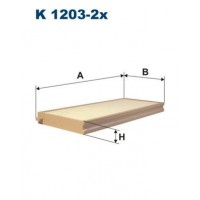 K 1203-2x FILTRON Фільтр повітря у внутрішньому просторі