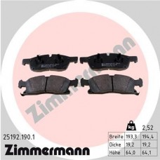 25192.190.1 ZIMMERMANN Комплект гальмівних колодок дисковий гальм