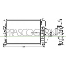 ME039R004 PRASCO Радіатор охолодження двигуна