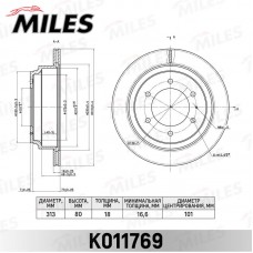 K011769 MILES Гальмівний диск