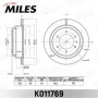 K011769 MILES Гальмівний диск