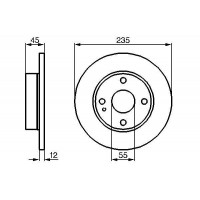 0 986 478 252 BOSCH Гальмівний диск