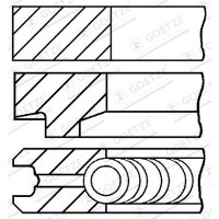 08-146100-00 GOETZE ENGINE Комплект поршневих кілець