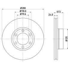 8DD 355 106-611 HELLA Гальмівний диск