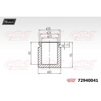 72940041 MAXTECH Поршень корпус скоби гальма
