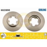 6023895 GIRLING Гальмівний диск