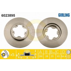 6023895 GIRLING Гальмівний диск