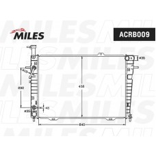 ACRB009 MILES Радіатор охолодження двигуна
