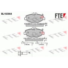 BL1829A4 FTE Комплект гальмівних колодок дисковий гальм