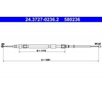 24.3727-0236.2 ATE Тросик, cтояночный тормоз
