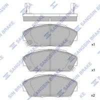 SP1473 Hi-Q Комплект гальмівних колодок дисковий гальм