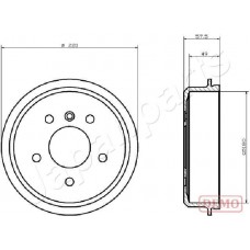 TA-0500C JAPANPARTS Гальмівний барабан