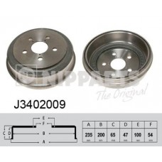 J3402009 NIPPARTS Гальмівний барабан