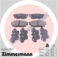 24246.170.1 ZIMMERMANN Комплект гальмівних колодок дисковий гальм