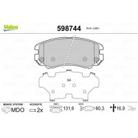 598744 VALEO Комплект гальмівних колодок дисковий гальм