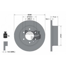 BDS1075 BENDIX Braking Гальмівний диск