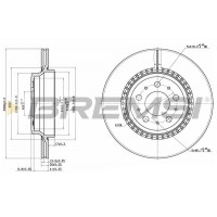 CD7551V BREMSI Гальмівний диск