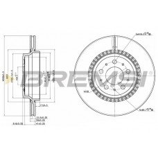 CD7551V BREMSI Гальмівний диск