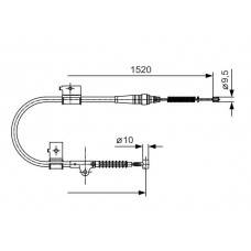 1 987 482 051 BOSCH Тросик, cтояночный тормоз
