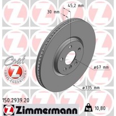 150.2939.20 ZIMMERMANN Гальмівний диск