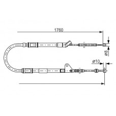 1 987 477 541 BOSCH Тросик, cтояночный тормоз