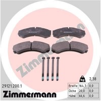 29121.200.1 ZIMMERMANN Комплект гальмівних колодок дисковий гальм