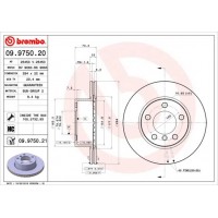 09.9750.21 BREMBO Гальмівний диск