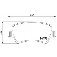 P 86 021X BREMBO Комплект гальмівних колодок дисковий гальм